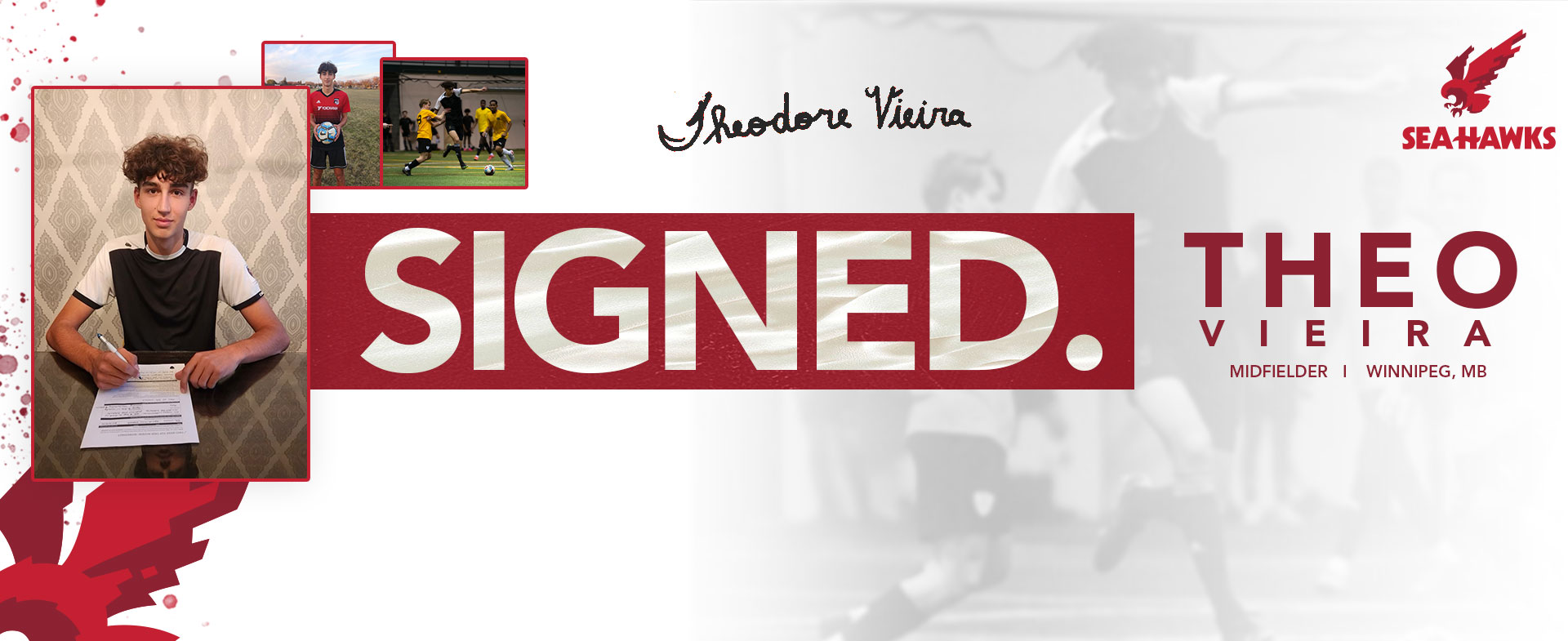 Midfielder Vieira joins Sea-Hawks Men's Soccer Program